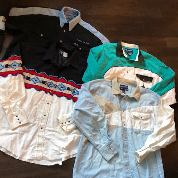 Wrangler Other - Wrangler / roper 4 men’s cowboy button ups!